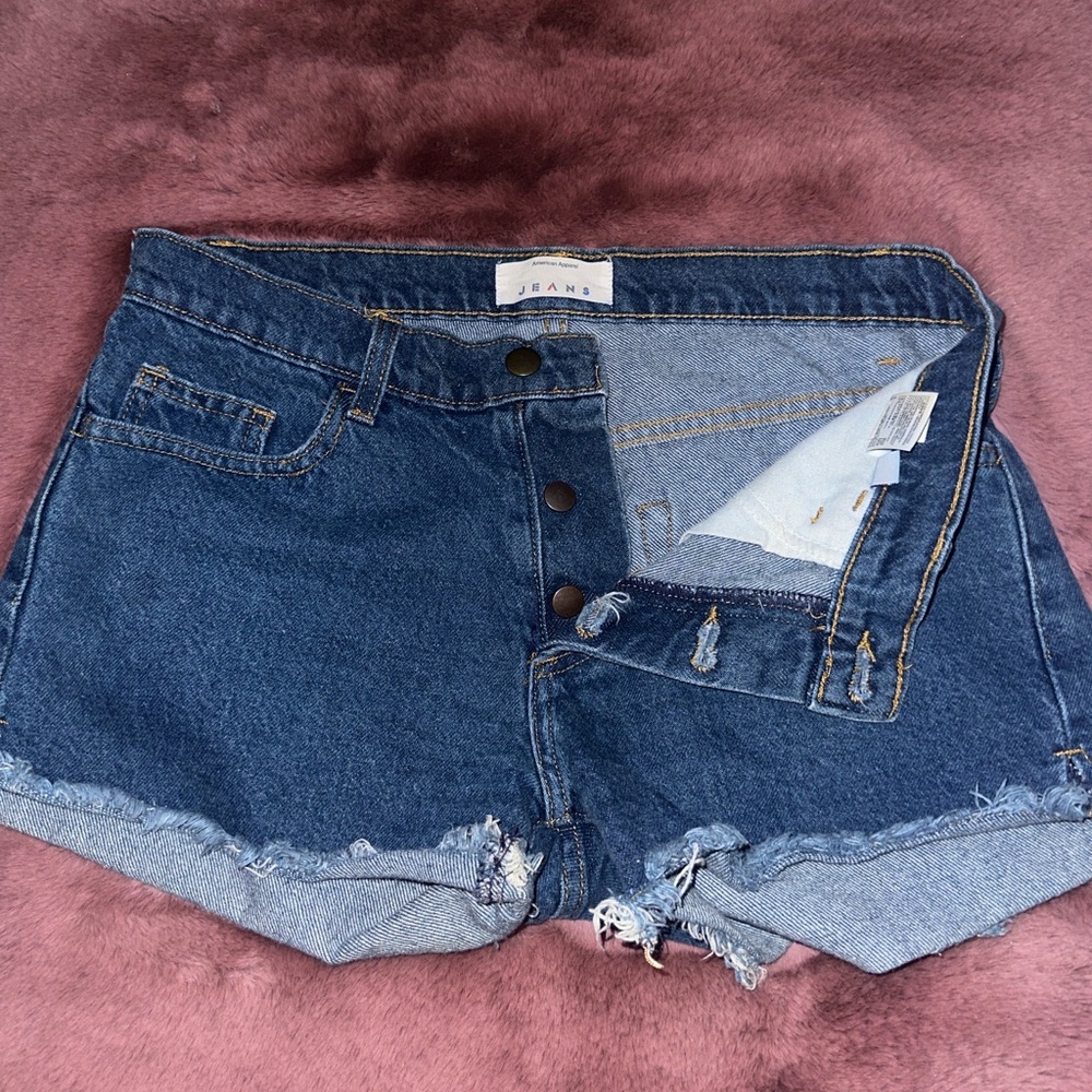 American Apparel Dark Blue Jean Shorts